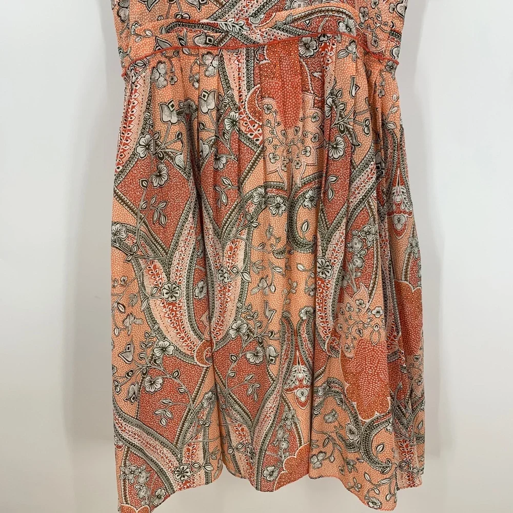 Ann Taylor Fit and Flare Pleated Sleeveless Cotton/Silk Midi Dress Sz 10 - Picture 9 of 16